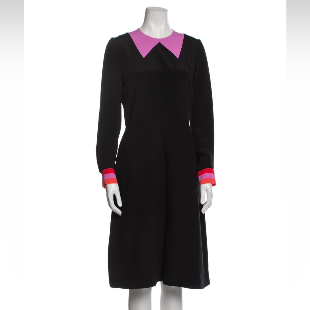 Roksanda Illincic Clifton Long Sleeves Collared A-Line Dress US 8 UK 12